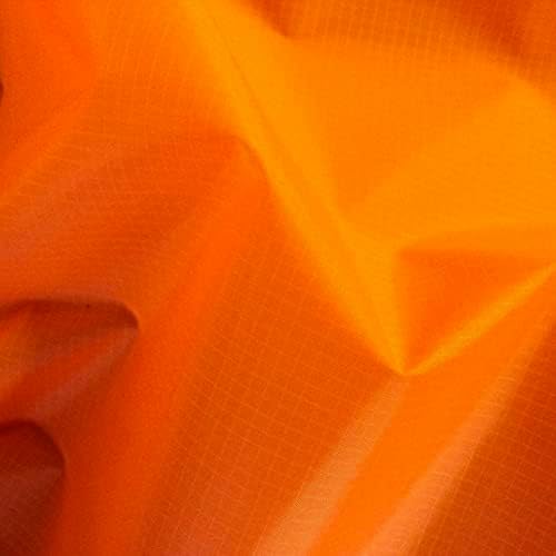 Ripstop Water Repellent Polyester Fabric 60" Wide 150cm (Per Metre) (Orange)