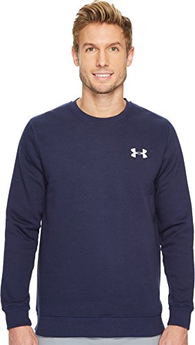 Image of Under armour men's rival solid crew fitted bodice, Boys', 1302854-410, Midnight Navy, S