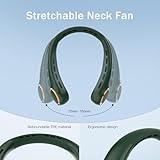 ITSHINY Bladeless Neck Fan, Portable Neck Fan, Cooling Hanging Neck Fan, 4000mAh Mini Cooling Fan, Personal Neck Fans Rechargeable with 3 Speeds LED Light for Women Man Home Office Travel Outdoor - Image 5