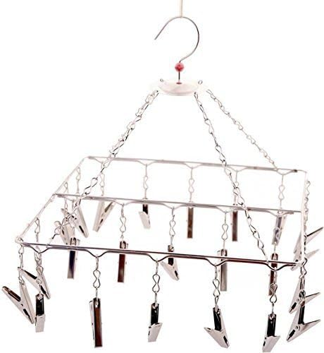 1 Tier Cloth Drying Stand with Wheels | Foldable Stainless Steel Laundry Drying Rack for Balcony Bathroom Indoor Use | Heavy Duty Clothes Airer Stand Blue 43D x 74W x 116H cm