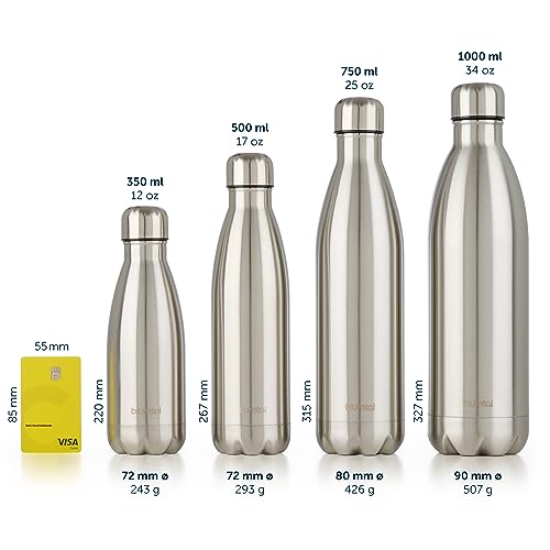 Blumtal Trinkflasche 500 ml Edelstahl - auslaufsichere Isolierflasche - BPA-freie Trinkflasche kalt & warm - doppelwandige Insulated Bottle - rostbeständige Isolierflasche Berry - Pink