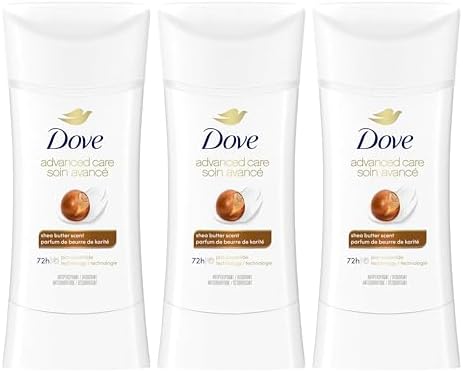 Dove Advanced Care Antiperspirant Stick for women Shea Butter for 48-Hour Protection, Cruelty-Free Women's Antiperspirant, 74g (Pack of 3)