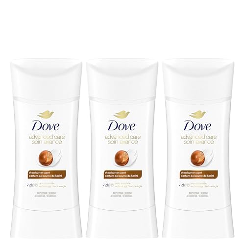 Dove - Dove Advanced Care Antiperspirant Stick for women Shea Butter for 48-Hour Protection, Cruelty-Free Women's Antiperspirant, 74g (Pack of 3)