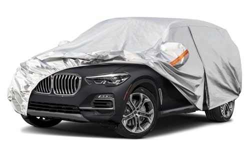 MABEIBEI Funda Coche Exterior para Nissan Pulsar C13 (2014-), Funda Coche PEVA+Algodón Vellón Cubierta Impermeable con Cremallera y Banda Reflectante para Frio,XL (5200 mm x 2000 mm x 1850 mm)