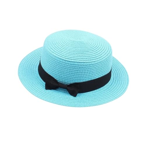 Chapeau de paille pour femme à bord court avec ruban élégant