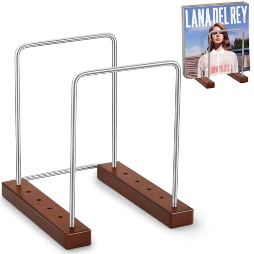 Image of Vinyl Record Storage Holder for 35 LPs, Solid Hardwood Record Stand, Album Rack Organizer, LP Storage & Magazine Holder, Gift for Music Lovers