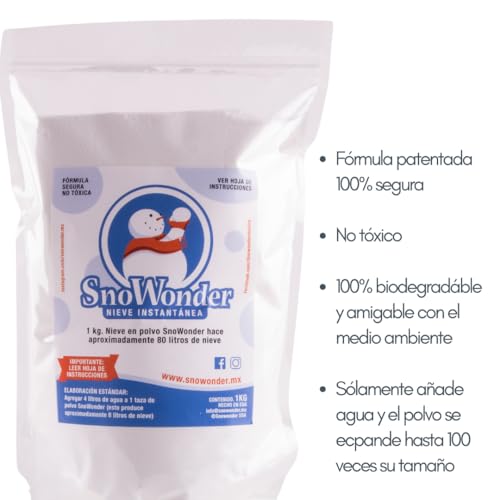 La Mejor Lista de Nieve artificial - los preferidos. 29 Nieve artificial marca SNOWONDER (2)