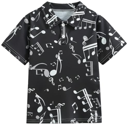 Image of Kids Easter Pattern Multi-Colored Printed Short Sleeve Button-Up Polo Shirt for Boy