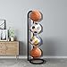 Basketball Rack 4 Layer Basketball Holder Carbon Steel Heavy Duty Basketball Stand Painted Nail-free Multi-purpose Vertical Ball Rack for Home Basketball Stand Basketball Storage Basketball Ho