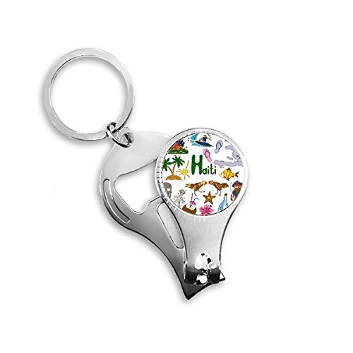 Meilleur cadeau de charme porte-clés Haïti souvenir en métal
