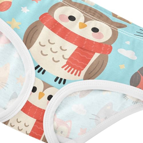 GuoChe Organic Cotton Panties Hipster Triangle Panties Comfort Color for Baby Girls in Sizes 2T,3T, 4T, 5T, 6Y and 8Y4