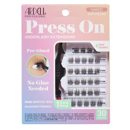 Ardell Naked Press On Lashes Pre-Glued Underlash Cluster Eyelash Extensions - Self Adhesive...