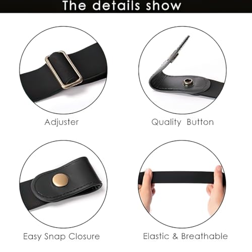 No Buckle Elastic Stretch Belts for Men and Women, Comfortable Invisible Belts for Jeans Pants3