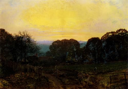 Art tableau crépuscule le potager Grimshaw pour grand salon élégant