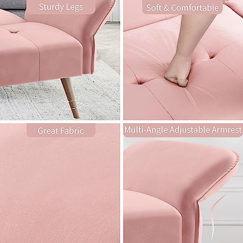 Image of Shintenchi Sofa Sleeper, Sleeper Sofa Couch with Adjustable Armrests Backrest, Sofa for Living Room Apartments Office Small Spaces,Yellow