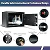 Voncabay Money Safe Box for Home with Sensor Light & Fireproof Money Bag - 0.23 Cubic Feet Security Safe Box with Digital Keypad, Keys & Pass Code Lock, 9.05" W x 6.69" D x 6.69" H, Black #4