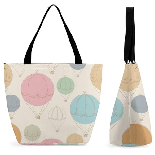 Sac à bandoulière montgolfière colorée grand volume avec base stable 18cm