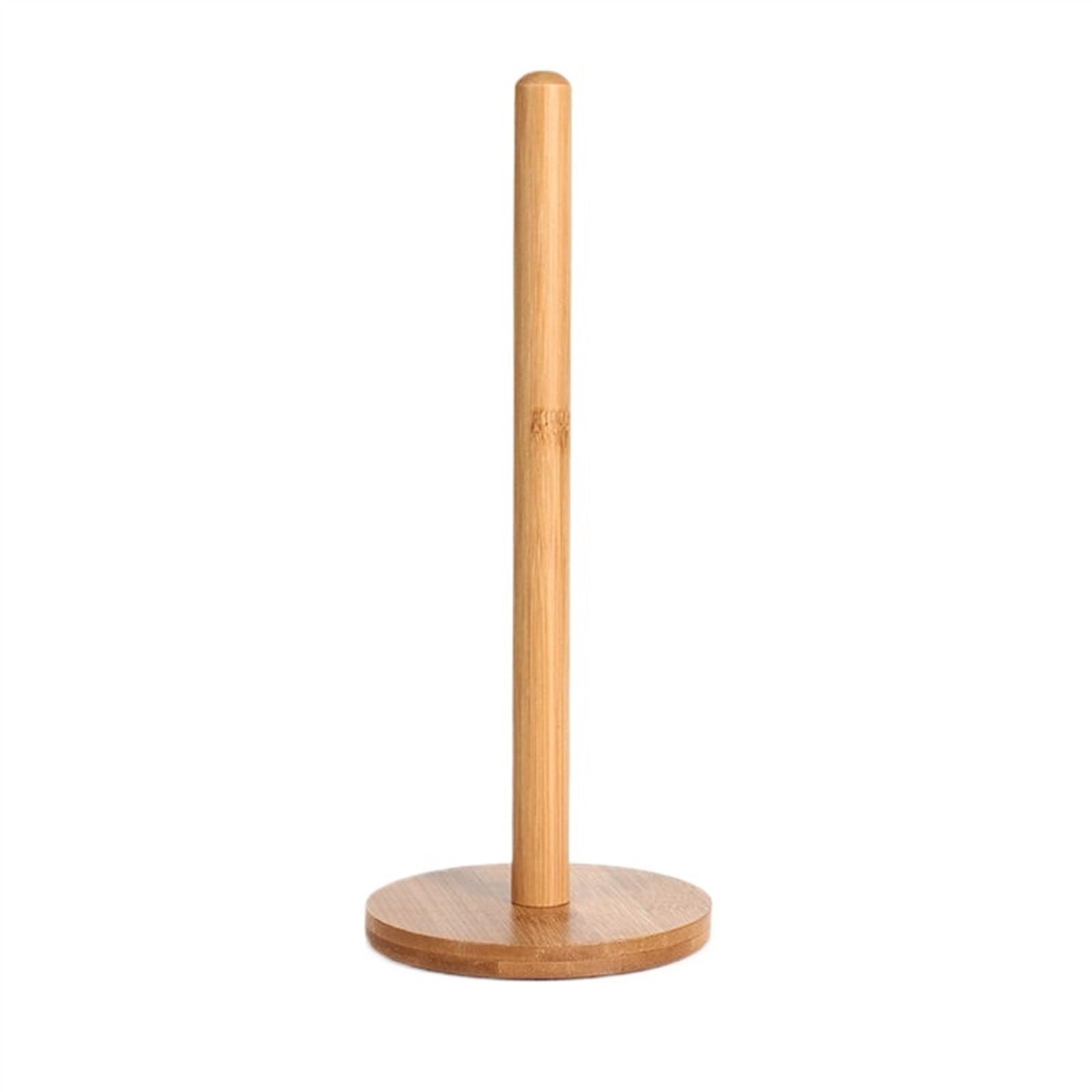 Portarrollos de Cocina Toallero de Papel Vertical, Estante for Rollos de Papel de Cocina sin perforación, Soporte de Madera for Almacenamiento montado en la Pared Soporte Rollo Papel Cocina