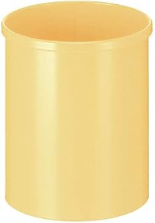 V-Part VB 100100 – Papelera (Metal, 15 L), Color Amarillo