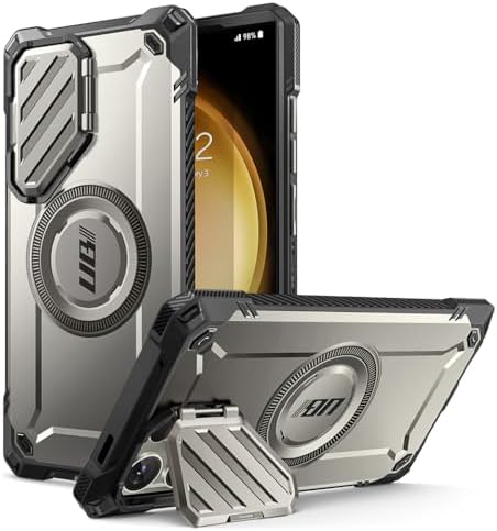SUPCASE UB Mag XT Case for Samsung Galaxy S24 Ultra (2024 Version), [Metal Camera Cover] Extreme Lens Protection, Slim Rugged Case with Built-in Kickstand (Tigray)