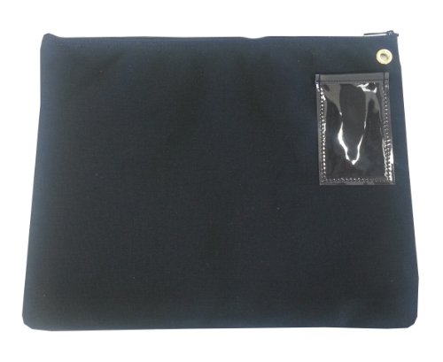 Interoffice Mailer Canvas Transit Sack Zipper Bag 18w x 14h Black