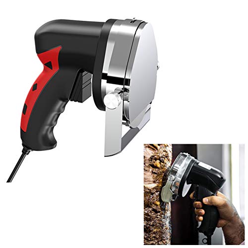 MSQL Cortador de Kebab Cortador de Keba Turco, Cortador de Cuchillo Keba Eléctrico, Velocidad y Espesor Ajustable, para Cordero, Cerdo, Pollo