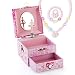 RR ROUND RICH DESIGN Kids Musical Jewelry Box for Girls with Drawer and Jewelry Set with Pretty Girl Theme - Beautiful Dream Tune Pink
