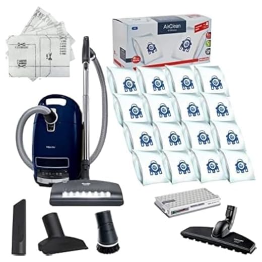 Miele Complete C3 Marin Canister HEPA Canister Vacuum Cleaner with SEB236 Powerhead Bundle - Includes Performance Pack 16 Type GN AirClean Genuine FilterBags + Genuine AH50 HEPA Filter