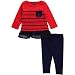 Nautica Little Girls' 2 Piece Set - Knit Top with Engineered Stripe with Legging