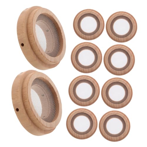 PEPLAYTAL 10 Piezas Anillo De Jade Moxibustion Kit De Moxibustion Equipo De Moxibustión Dispositivo De Tratamiento De Moxibustión Dispositivo De Moxibustión Moxa Caso Moxa Madera Beige