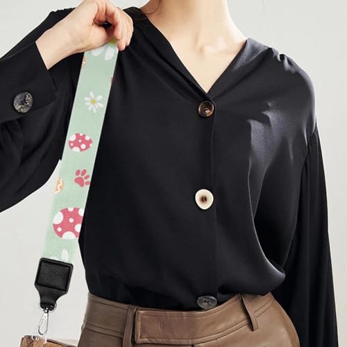 Image of GLENLCWE Mushroom Daisy Purse Straps Replacement Crossbody Bag Strap for Purses Adjustable Wide Shoulder Straps for Women Handbags