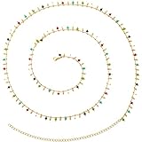 Honsny Cadena de vientre de 27/33/40 pulgadas para mujer, chapada en oro de 14 quilates, cadenas de cintura de talla grande, cadena de bikini, cuerpo, estómago, cadena de joyería para playa, cuentas
