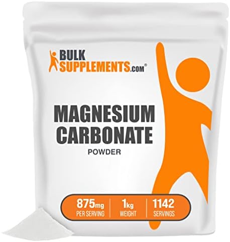 BulkSupplements.com Magnesium Carbonate Powder - Magnesium Powder Supplement - Magnesium Mineral Supplement - Magnesium for Women - Mag Carbonate Powder (1 Kilogram - 2.2 lbs)