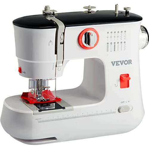Vevor Portable Sewing Machine, Household Sewing Machine For Beginners 12 Built-In Stitches And Reverse Sewing, Dual Speed Kids Sewing Machine Extension Table Foot Pedal, Accessory Kit Family Home #TOP7