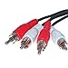 Produktbild 0,5 m Doppel-Cinch Kabel 2 x Cinch Stecker auf 2 x Cinch Stecker