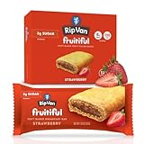 Rip Van Fruitiful Strawberry Breakfast Bars - Healthy Snack Bar Filled with Real Fruit - Soft Baked Breakfast Bars - Kids Breakfast - Low Sugar - Diabetic Snacks (12 x 1.24oz bars)