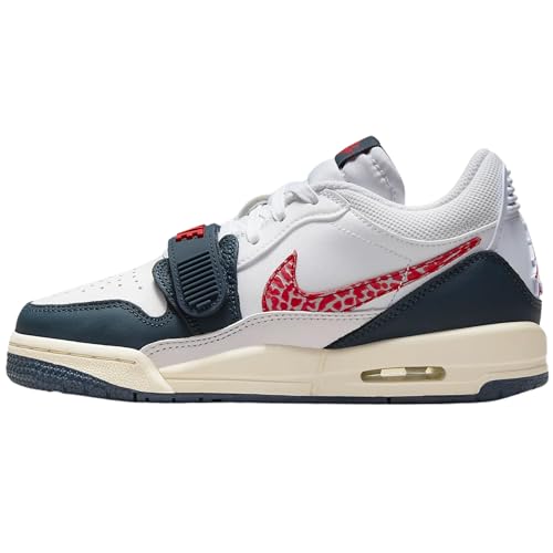 NIKE Air Jordan Legacy 312 Low Big Kids' Shoes (CD9054-146, White/Wolf Grey/Pale Ivory/Armory Navy) Size 4