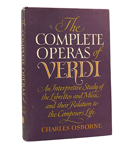 The Complete Operas of Verdi. B001F3R7YI Book Cover