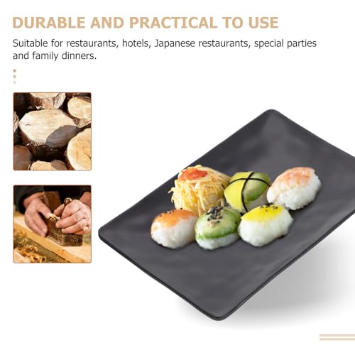 Juego de 2 Platos Rectangulares de Sushi Reutilizables Homoyoyo miniatura 3