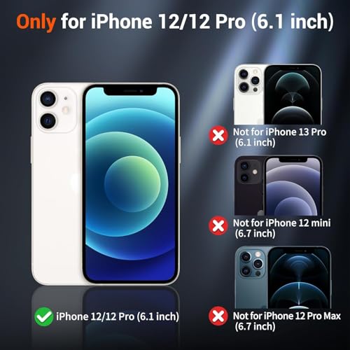Image of iPhone 12 /12 pro Magsafe Hard Back Case | Matte Design & 360 Protection | Military-Grade Apple iPhone 12 /12 pro Cover | Strong Magnet Back - Black