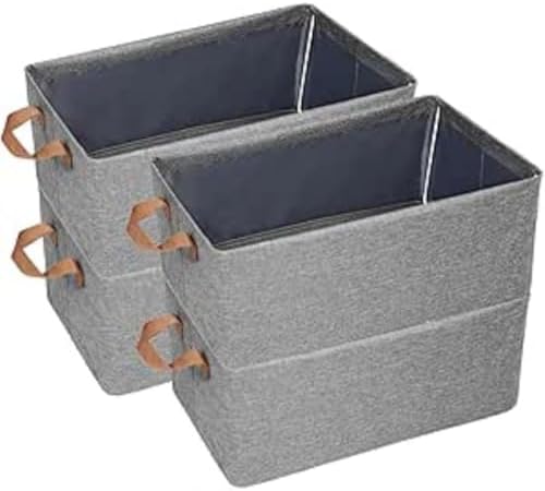 Kit 4 Caixa Organizadora Cestos Organizadores Multiuso Caixa Dobr...