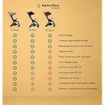 Hamilton by Yoop X1 Plus Kinderwagen - Modell 2023 - Leicht, verstellbar und wendig - Premium Buggy mit Einhand-Falttechnik - Belastbar bis 22 kg - Khaki