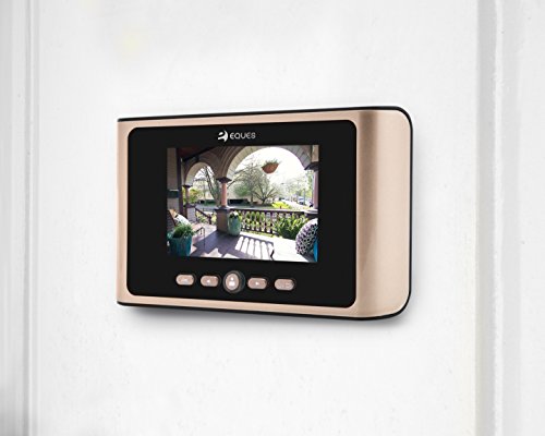 Greeter Plus Digital Door Viewer & Doorbell - LCD Security Camera Monitor 165° Wide Angle Lens Video Record Photo Shooting - with Motion Sensor - No APP - Peephole Needed (Gold Earth - Plus) - Thumbnail 2