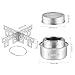 Lixada Backpacking Stove Set Portable with Windshield+Lid+Stand Alcohol Stove Aluminum Alloy Ultralight Stable for Camping Hiking Traveling