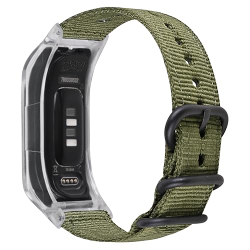 C2D JOY �i�C�����o���h Garmin Vivosmart 5�g���b�J�[�����p�o���h �P�[�X�t�� (M&L;�A�[�~�[�O���[��)