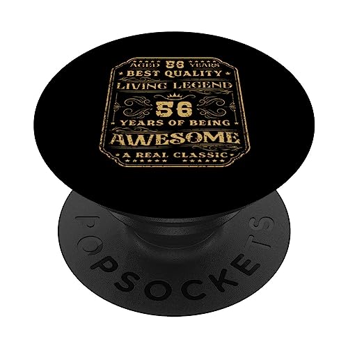 56 Años De Ser Impresionante 56 Años 56 Cumpleaños Hombre PopSockets PopGrip Intercambiable