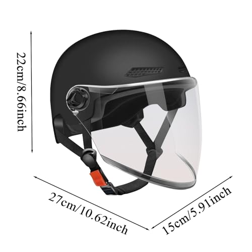 Casco de motocicleta retro de cara abierta para conducción de scooter 2