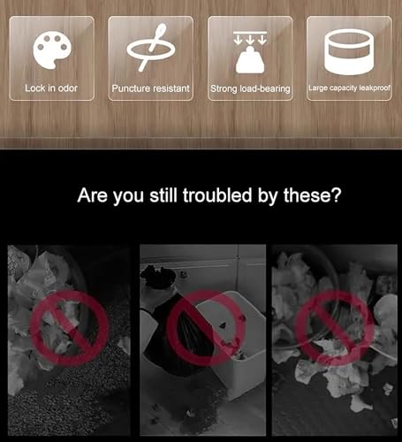 Image of GLUN Garbage Bags 21x19 Inch Medium Size, 30 Bags X 3 Rolls (90 Count) Black Color, For Dry & Wet Waste Trash Bag, Durable & Leak Proof