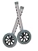Drive Medical 5" Walker Wheels with Two Sets of Rear Glides for Use with Universal Walker, Gray