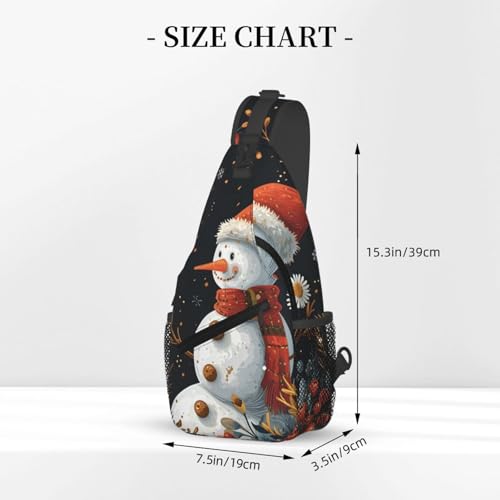 Mochila cruzada unisex ligera con diseño navideño miniatura 3